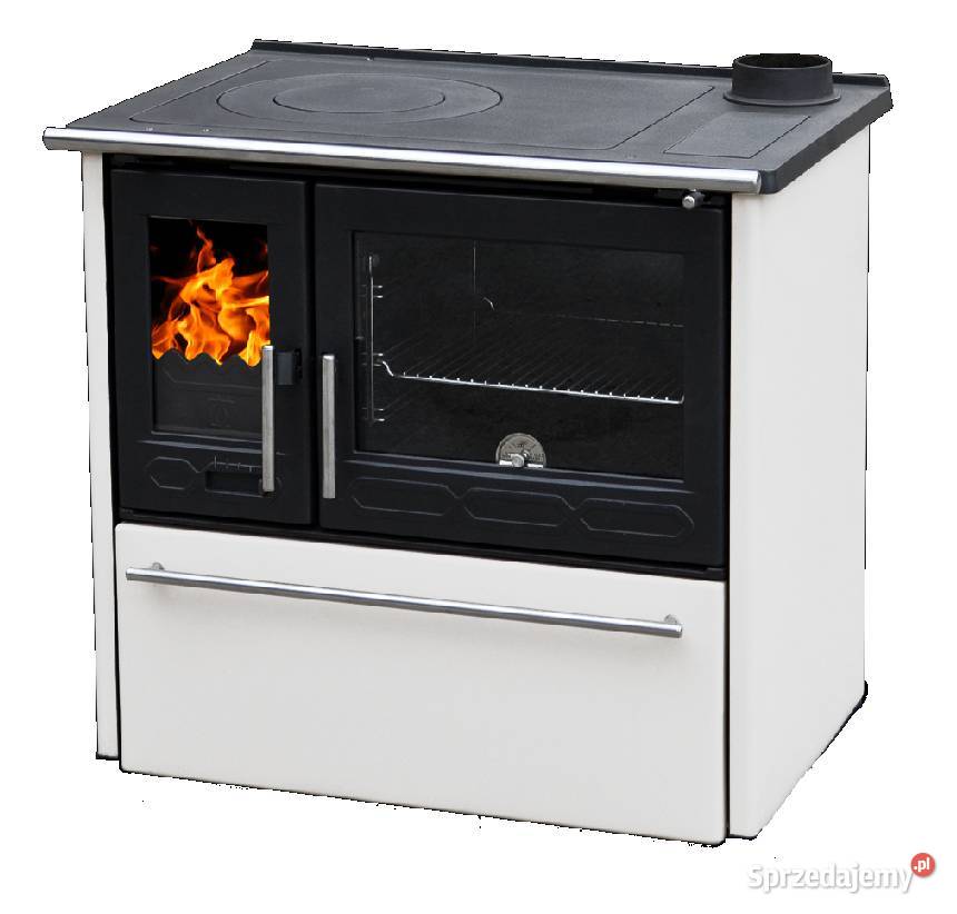 PLAMEN 850 GLAS biała kuchnia żeliwna na drewno Wałbrzych