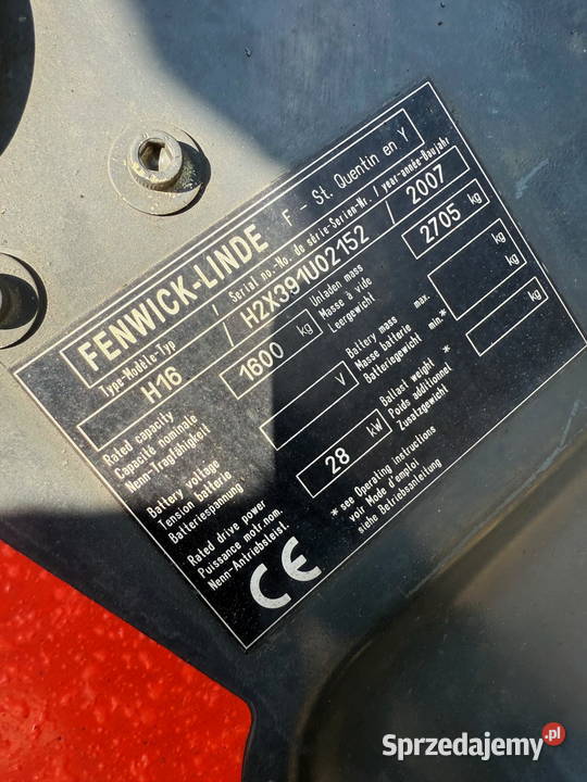 wózek widłowy LINDE H16 LPG Triplex 460m przesuw Działoszyn