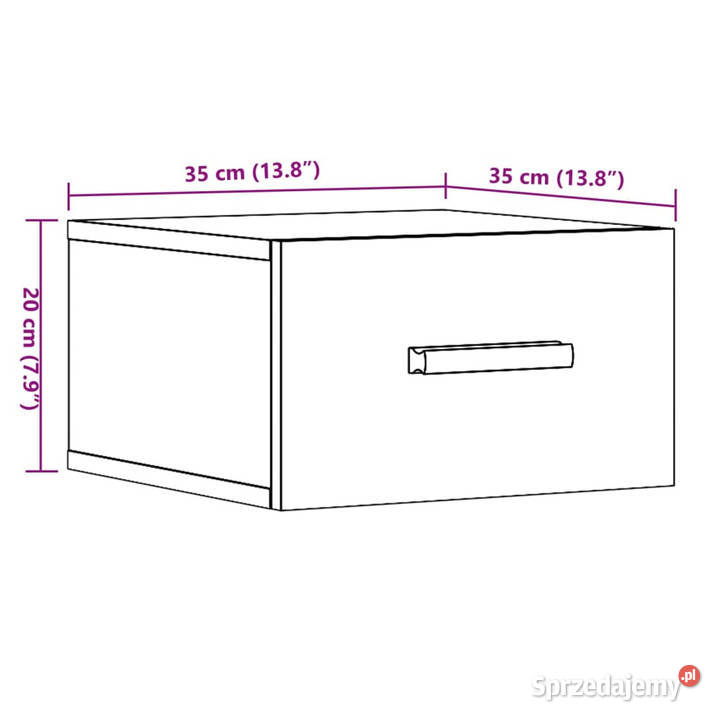 Wisząca szafka nocna stare drewno 35x35x20 Warszawa sprzedam