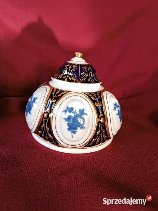 Royal Dux przepiękna stara kobaltowa bomboniera Jastrzębie-Zdrój