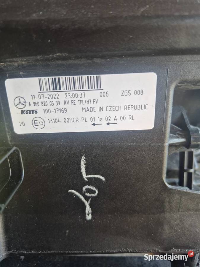 Reflektor Mercedes Actros Arocs