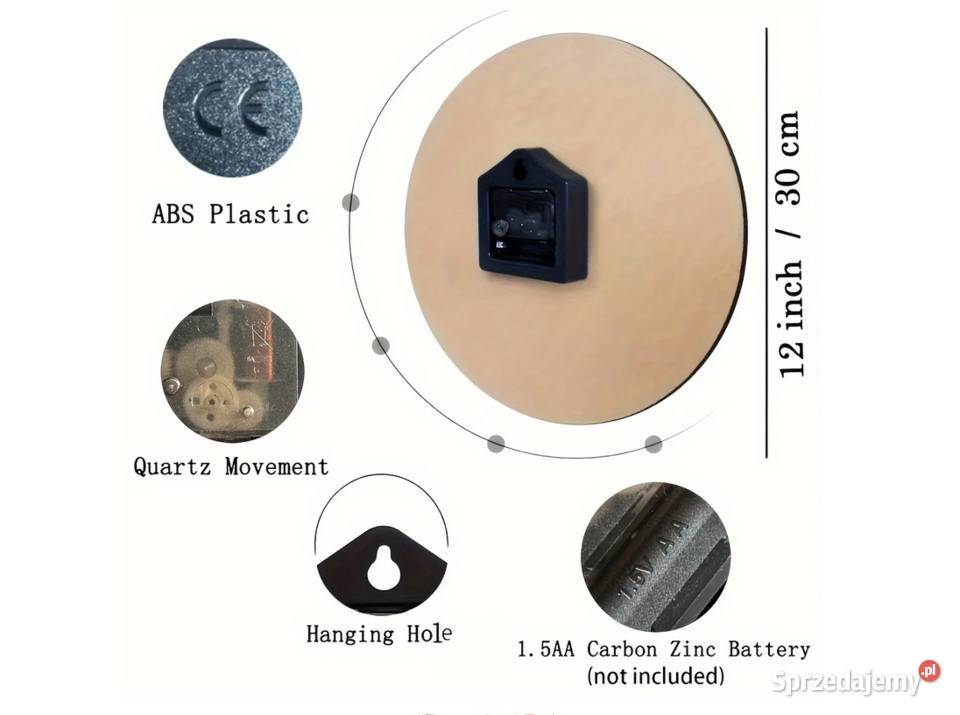 Zegar ścienny w kształcie motocykla w stylu Sosnowiec