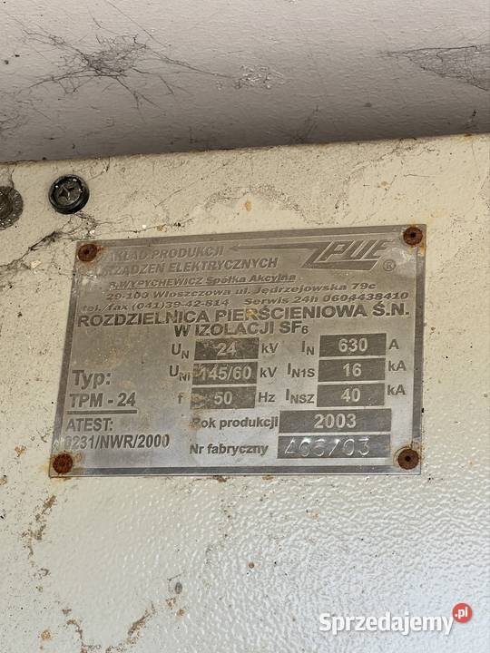 Złącze kablowe SN w obudowie betonowej Myszków sprzedam