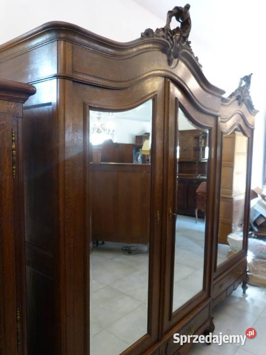 Szafa Ludwik rocaille ciemny dąb kompletusklep śląskie Dąbrowa Górnicza
