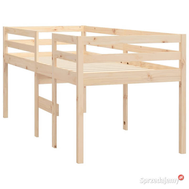Wysokie łóżko lite drewno sosnowe 90x200 Warszawa