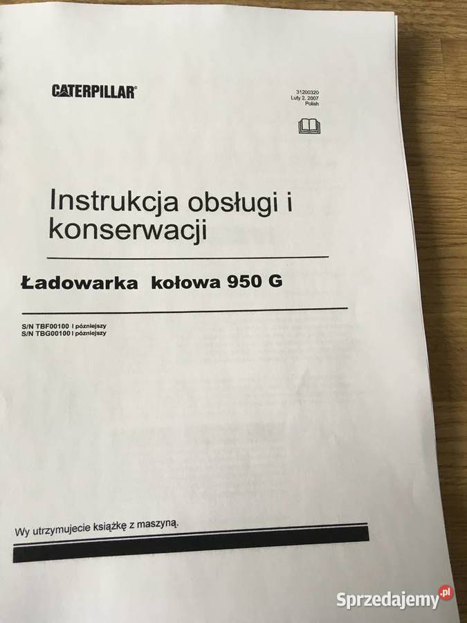 dtr instrukcja obsługi ładowarka caterpillar Pozostałe Szczecin