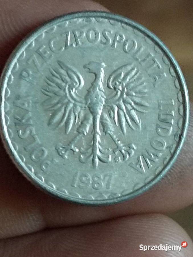 Sprzedam monete 1 zl 1987 r splaszczona data