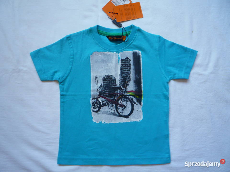 NOWA Ben Sherman 9298 Niebieska Koszulka Nadruk Bluzki, koszulki i kaftaniki