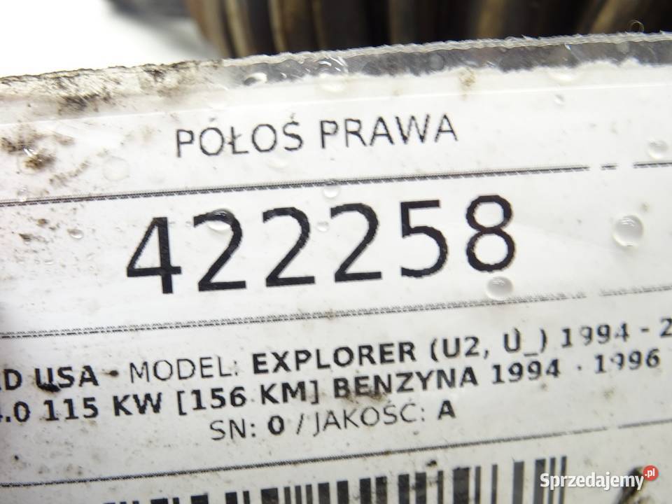 PÓŁOŚ PRAWA FORD EXPLORER II 40 156 9403 PRZEGUB podkarpackie sprzedam