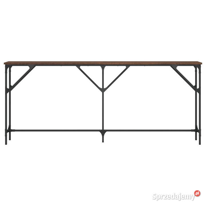 Stolik konsolowy brązowy dąb 180x23x75 WM837771 Warszawa sprzedam