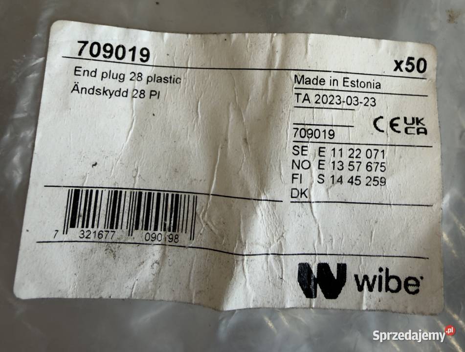 Zaślepka końcowa Wibe 709019 End Plug 28 Plastic zachodniopomorskie