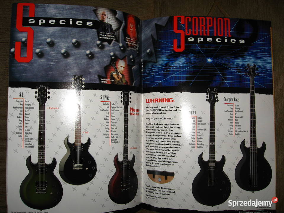 Schecter 2000 guitar catalog katalog gitar pomorskie Kępice