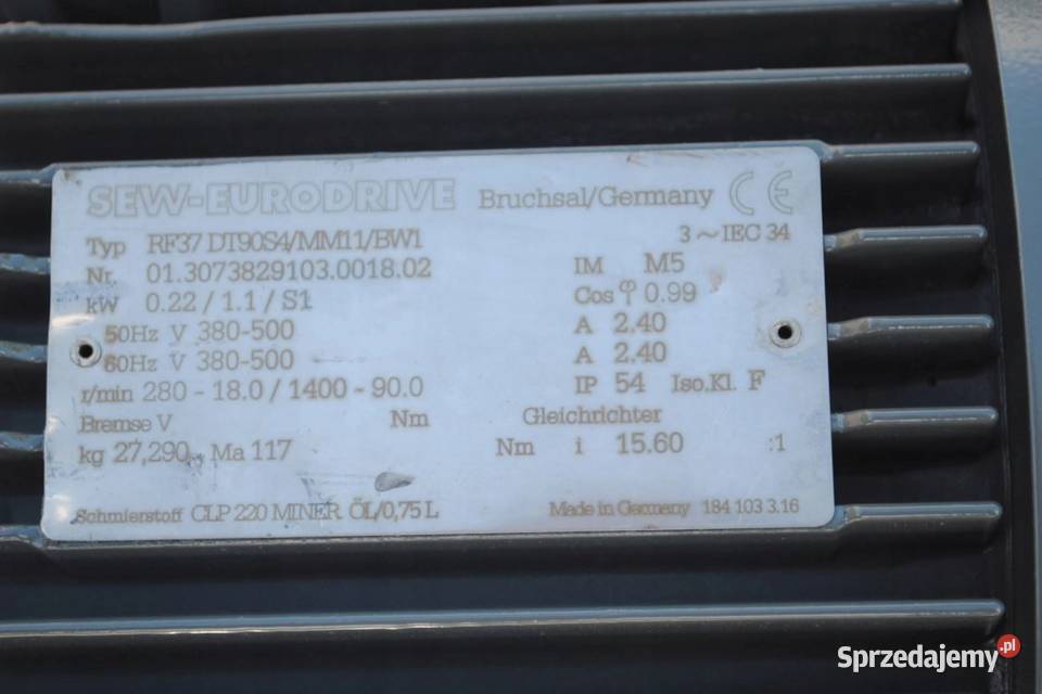 Motoreduktor 02211kw 1890obr FALOWNIK Sew Kargowa