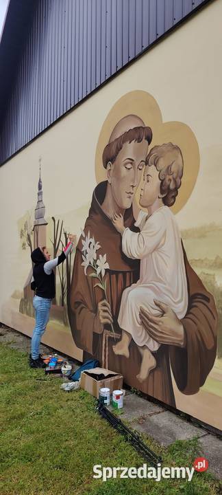 Mural sakralny artystyczne malowanie ścian małopolskie Tarnów