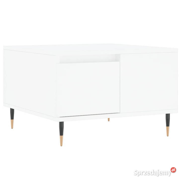 Stolik kawowy biały 55x55x365 materiał Warszawa