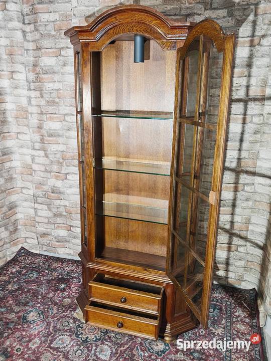 Dębowa witryna przeszklona świętokrzyskie sprzedam