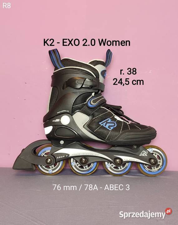 Prawie nowe damskie rolki K2 EXO 20 rozmiar 38 Jasień