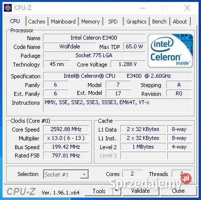 Komputer stacjonarny Intel 2x26GHz 4GB RAM 120GB Klasy Celeron Dual-Core Chojnów