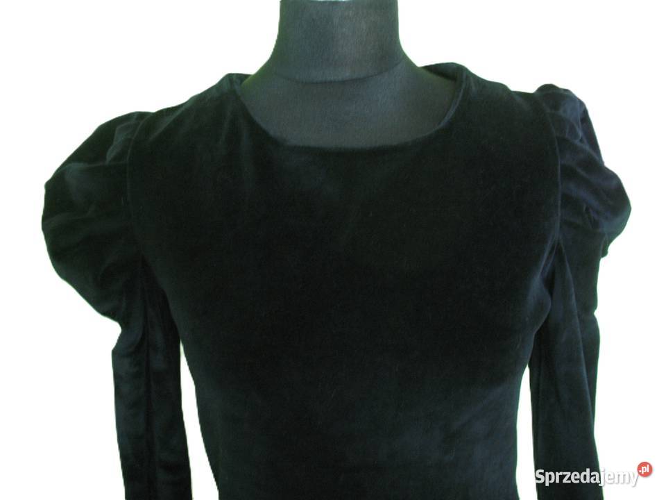 Sukienka czarna 40 42 biust 92 Aksamit Siedlce