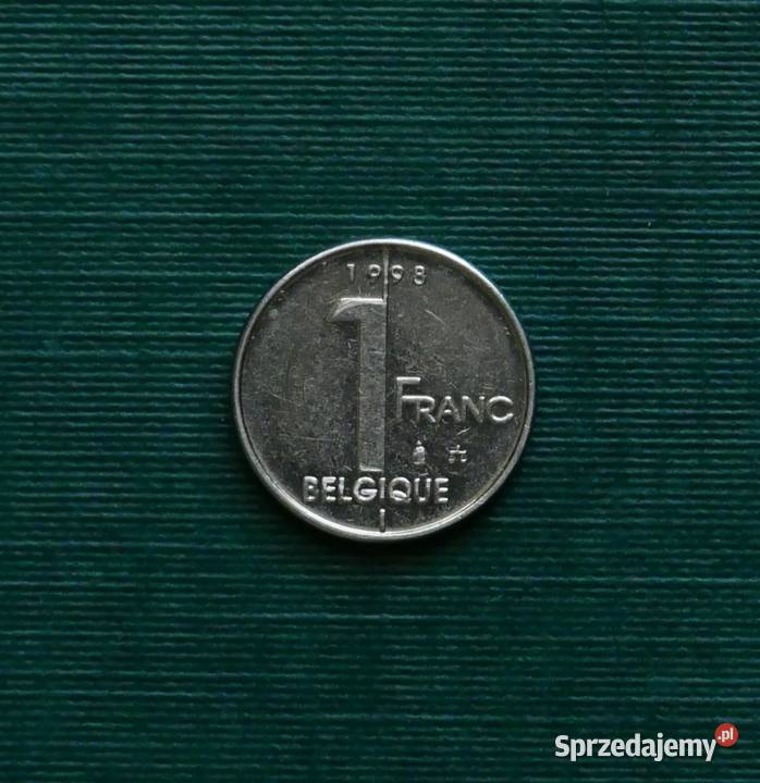 BELGIA 1 frank 1998r Napis francusku BELGIQUE Numizmatyka Gliwice