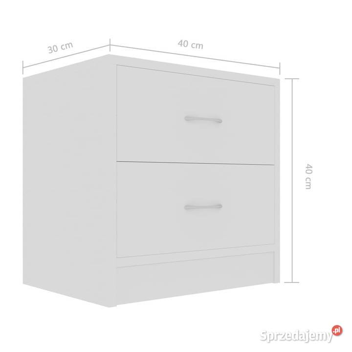 Szafka nocna biała 40x30x40 materiał Nocne Warszawa