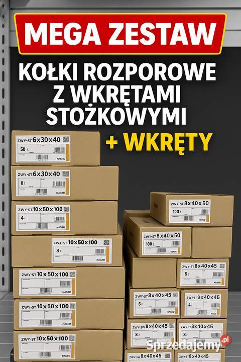 KOŁKI ROZPOROWE Z WKRĘTAMI STOŻKOWYMI 2700 Poznań sprzedam