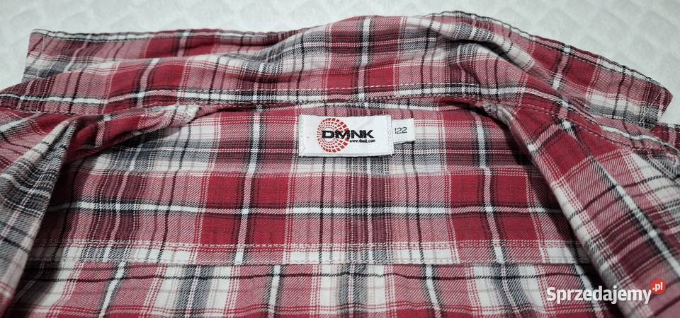 Koszula chłopięca w kratkę długi rękaw DMNK 122 Czeladź