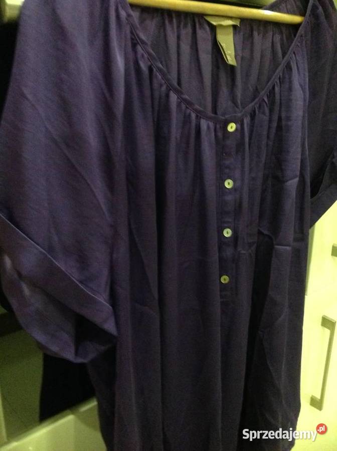 Bluzka Satynowa Damska HM 54 XXL Fioletowa Nowa Sól sprzedam