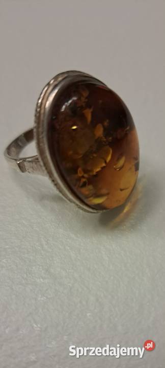 Pierścionek ze srebra z bursztynem Pierścionki Radom