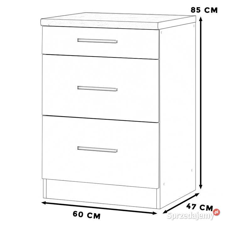 Szafka Kuchenna Stojąca Z Blatem 3 Szuflady 85cm Elbląg