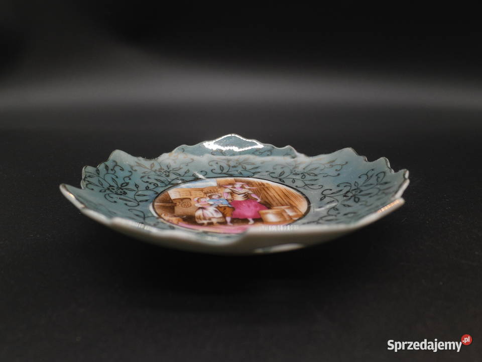 Porcelanowy talerzykpaterka scenka rodzajowa Raszków sprzedam