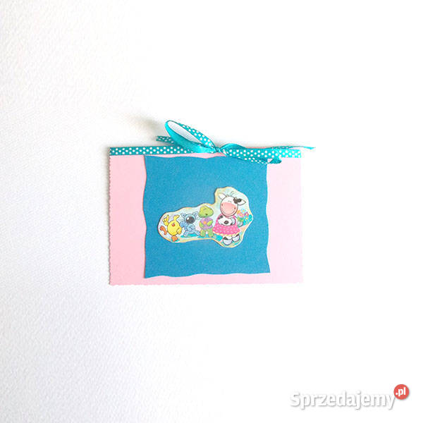 różowa kartka dziecka zwierzęta kartki dzieci pomorskie Gdynia