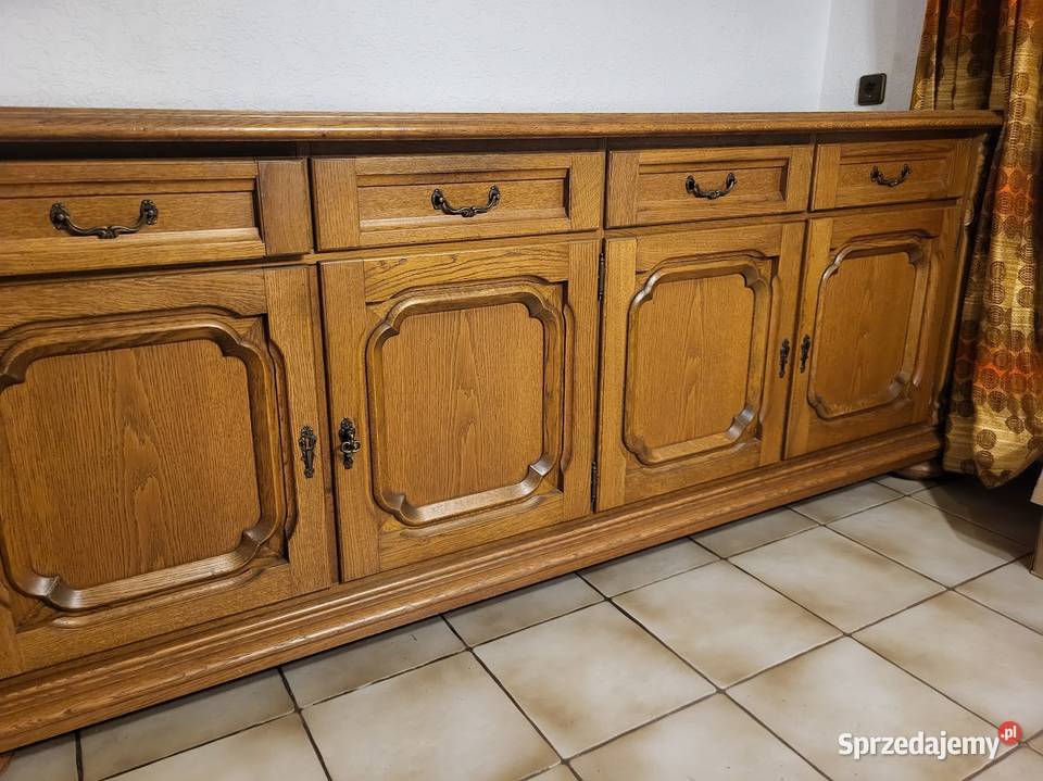 Duża komoda dębowa rzeźbiona dąb rustykalny 88cm Sypniewo
