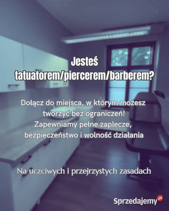 Stanowisko pomieszczenie w studiu tatuażu Gliwice