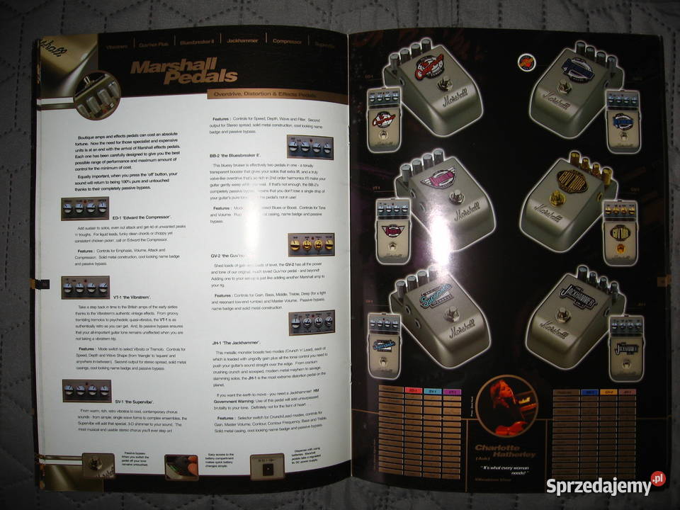 Marshall Amps 2001 Product Catalogue katalog pomorskie Kępice