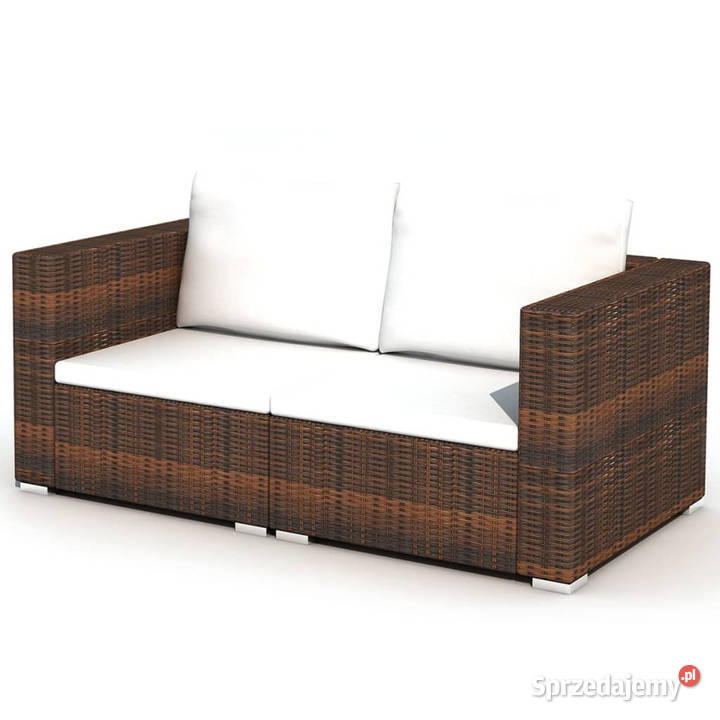 10cz zestaw mebli do ogrodu poduszki rattan PE