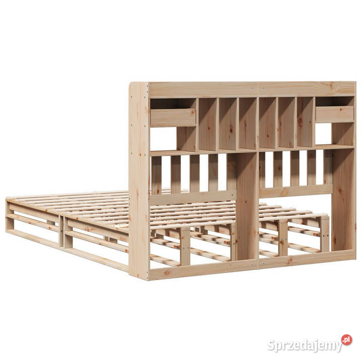 Łóżko z regałem bez materaca sosnowe 140x190 sprzedam