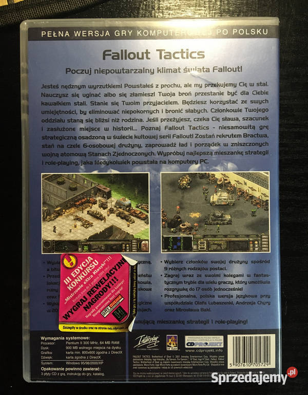 Gra komputerowa Fallout Tactics Xtra Klasyka Komputerowe PC sprzedam