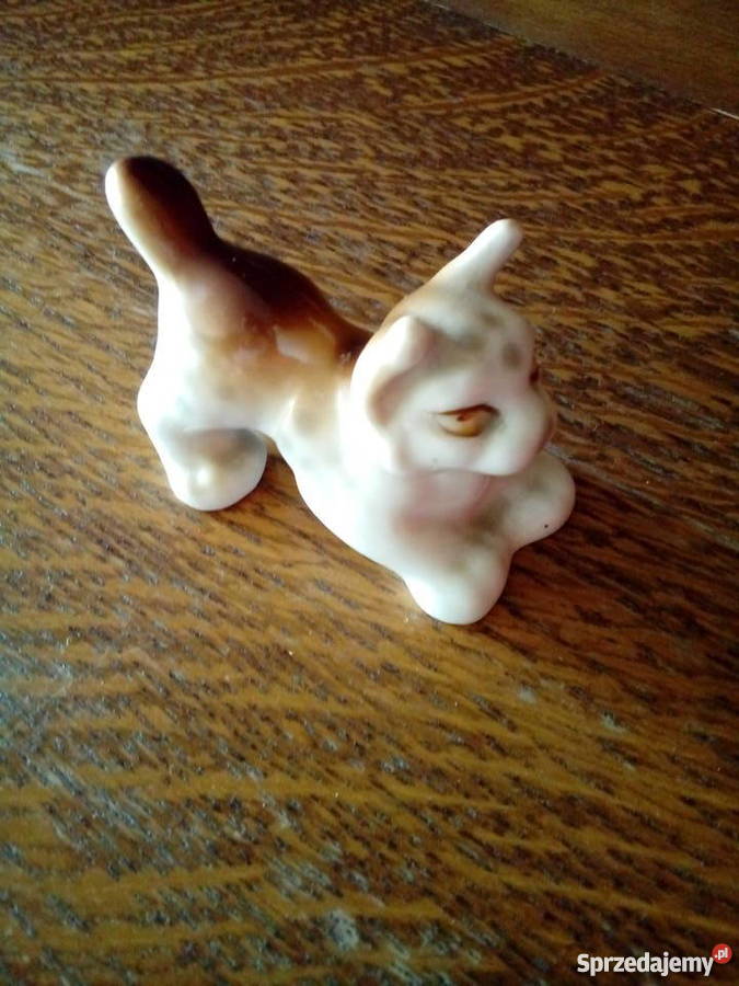 porcelanowy kotek sygnowany lubuskie sprzedam