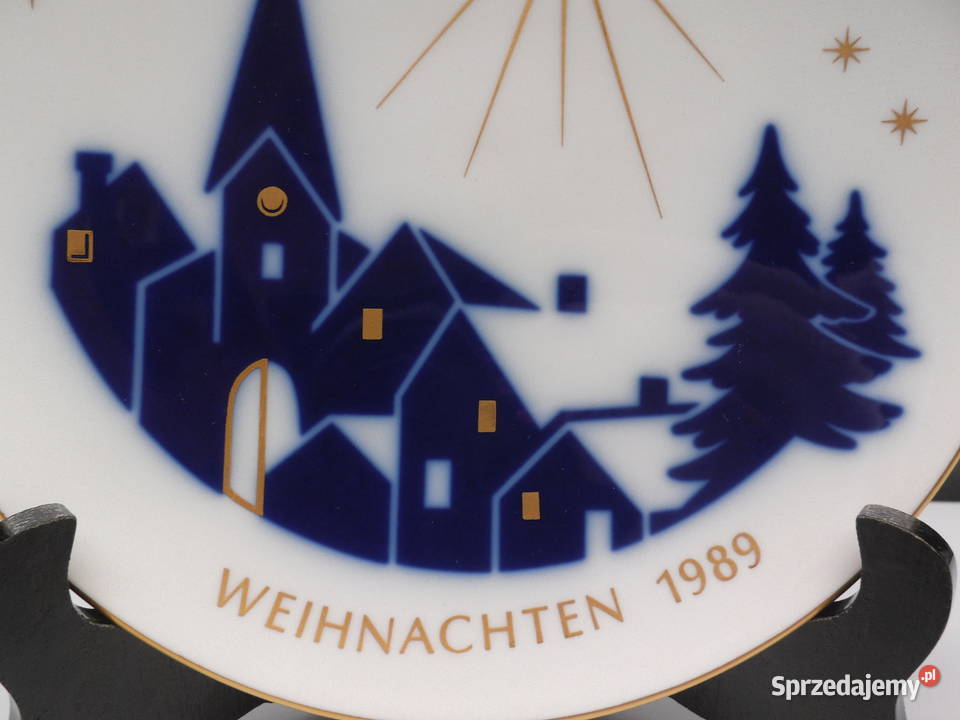 KOLEKCJONERSKI TALERZ ŚWIĄTECZNY KPM BERLIN 1989 Raszków