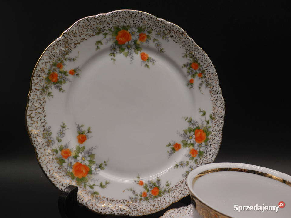 Zestaw śniadaniowy trio z porcelany Mitterteich Raszków