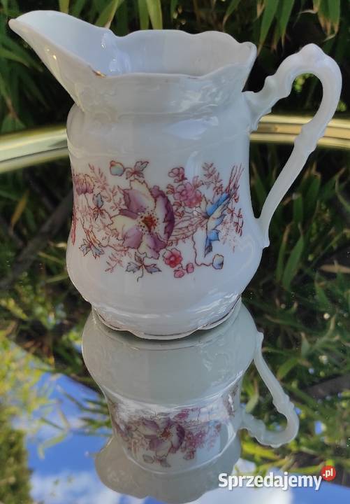 SECESYJNY MLECZNIK RELIEFY I KWIATY Pabianice