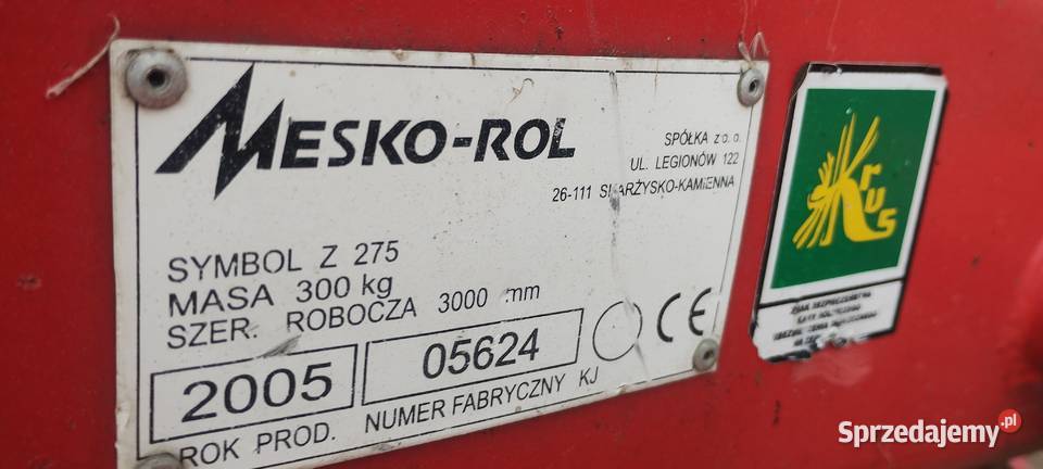 Sprzedam przetrząsarką zgrabiarka Anielin Swędowski sprzedam