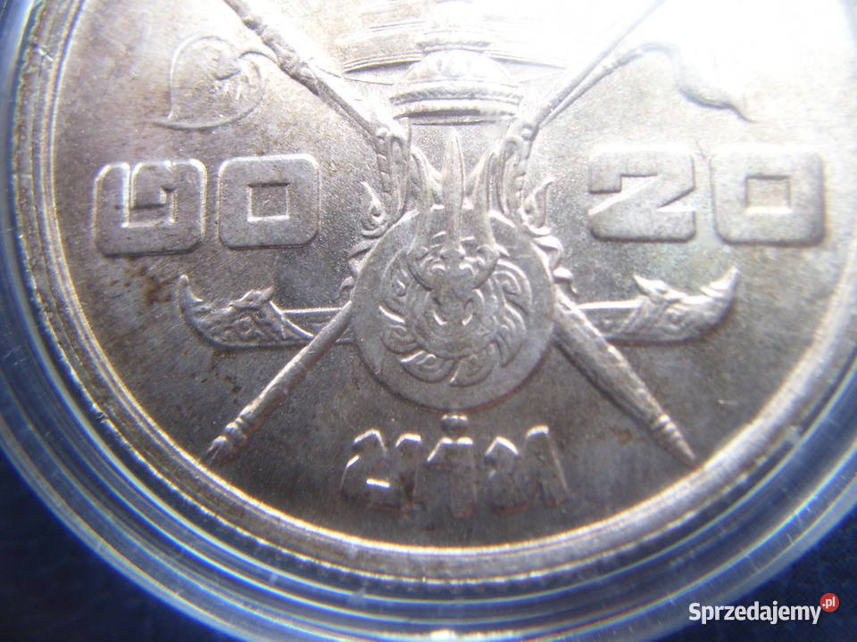 Stare monety 20 batów 1963 Tajlandia stan Lesko