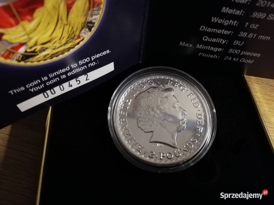 Moneta Brytania PATRIOTIC FLAG Flaga UK 2014 1 Opole
