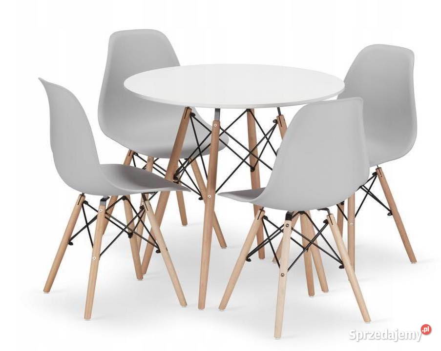 Zestaw STÓŁ 80 4 Krzesła Nowoczesny Skandynawski Choroszcz sprzedam