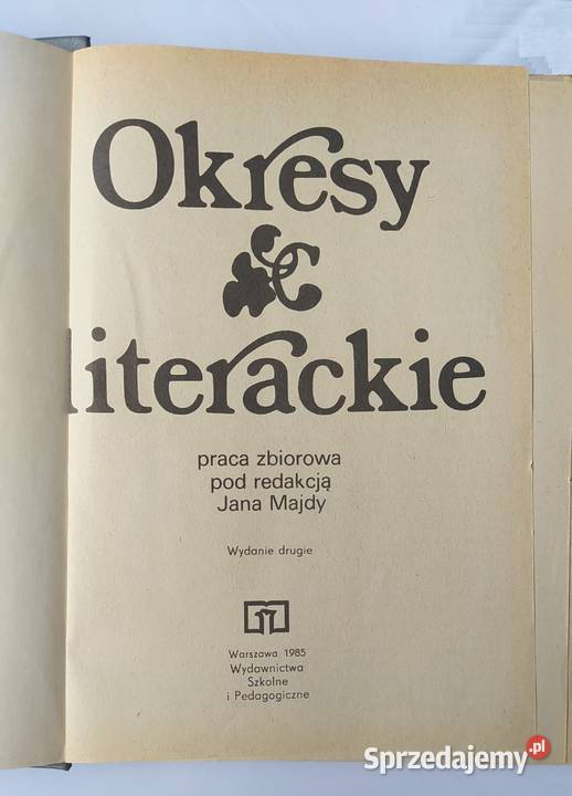 OKRESY LITERACKIE Jan Majda ISBN 8302004529 podlaskie sprzedam