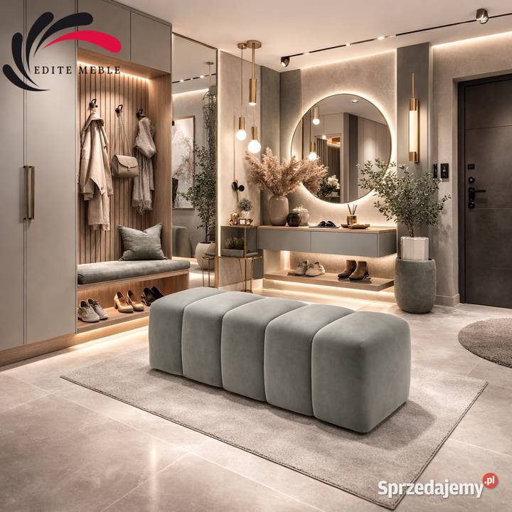 Pufa Tapicerowane Bubble Premium Popielata Edite Warszawa sprzedam