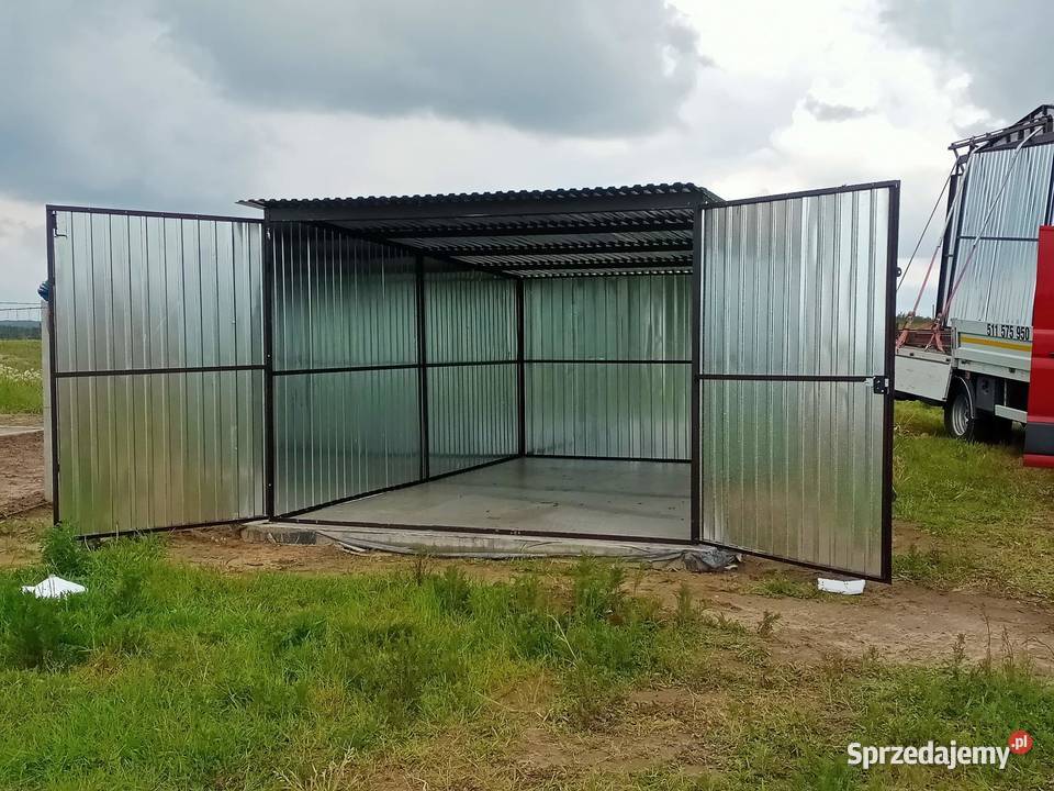 Garaż Blaszany DREWNOPODOBNY 3x5 NISKA Blaszak Tarnowskie Góry
