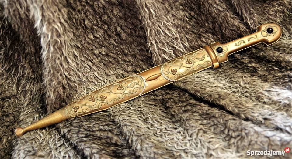 Oryginalny kindżał kamakaukaski brąz ostry